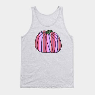 Halloween Horror Pumpkin Blue Pink Stripes Tank Top